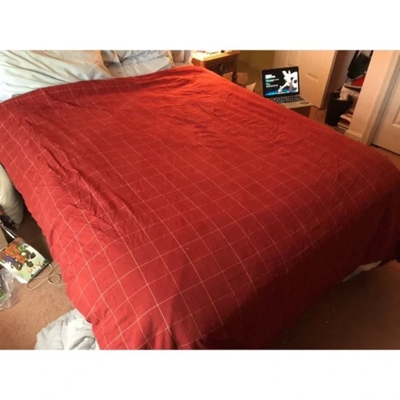 Red Plaid Duvet Cover - Picture 1 of 4